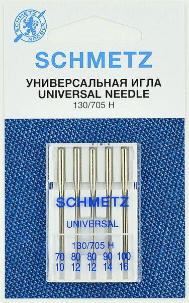 Иглы Schmetz универсальные (70x1, 80x2, 90x1, 100х1), 5 шт в Кудрово
